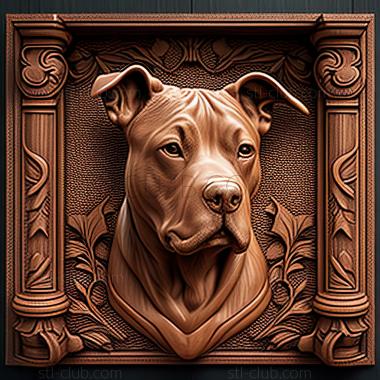 3D model st American Pit Bull Terrier dog (STL)